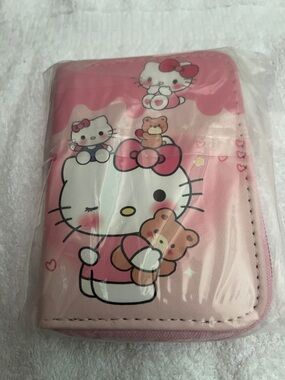 Sanrio Hello Kitty with cute Bear Pink Wristlet Wallet